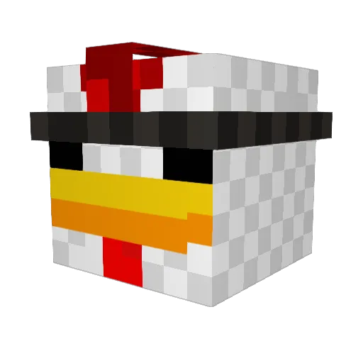 MajorKurczak Minecraft avatar head, 3D render