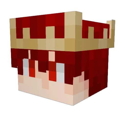 MajorLarry Minecraft avatar head, 3D render