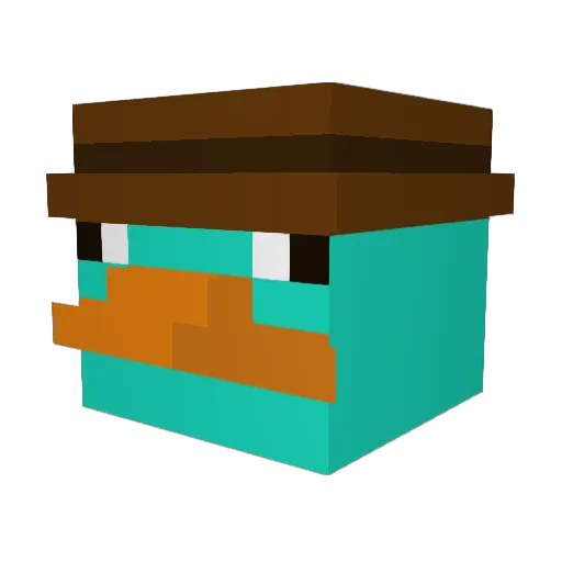 MajorLuca Minecraft avatar head, 3D render