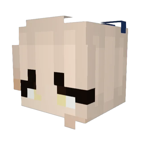MajorMcPain Minecraft avatar head, 3D render