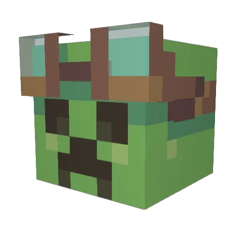 MajorMink Minecraft avatar head, 3D render