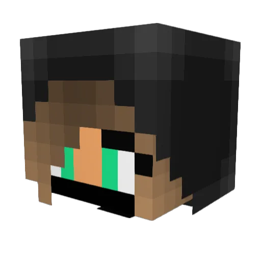 MajorMomGamer Minecraft avatar head, 3D render
