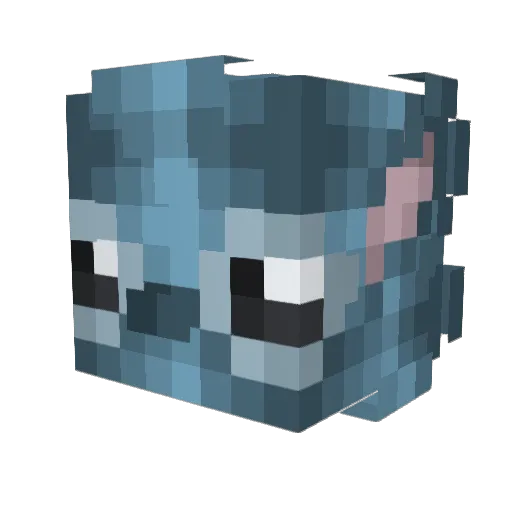 MajorRager20 Minecraft avatar head, 3D render