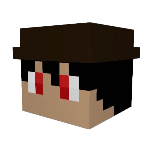 MajorRamzy Minecraft avatar head, 3D render