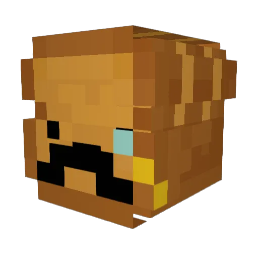 MajorShiny Minecraft avatar head, 3D render