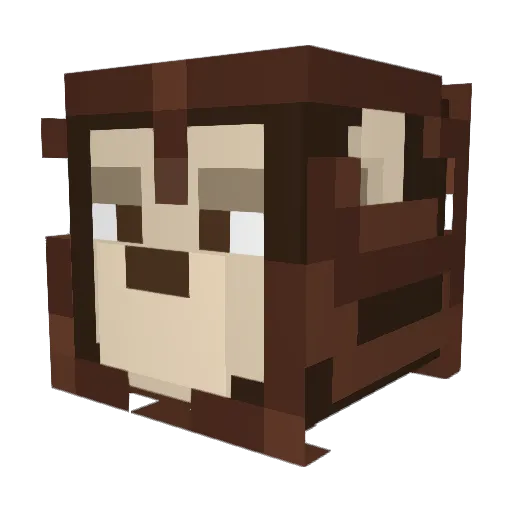 MajorSinclair Minecraft avatar head, 3D render
