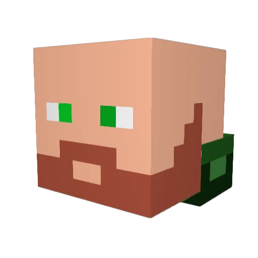 MajorSnowball Minecraft avatar head, 3D render