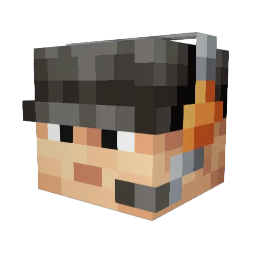 MajorSoulja Minecraft avatar head, 3D render