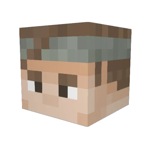 MajorSteve16 Minecraft avatar head, 3D render