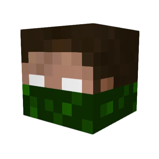 MajorTingz Minecraft avatar head, 3D render