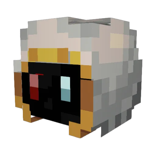 MajorTomJack Minecraft avatar head, 3D render