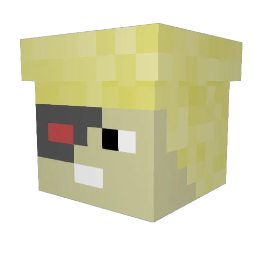 MajorWalker Minecraft avatar head, 3D render