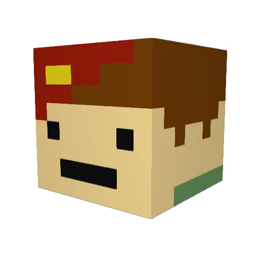 Major_Miller Minecraft avatar head, 3D render
