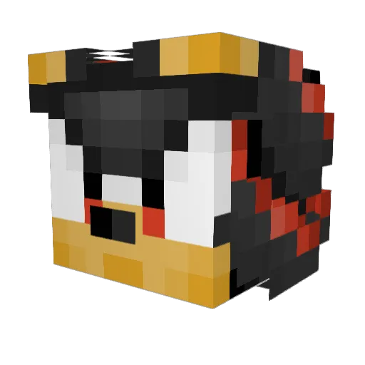 Majora47 Minecraft avatar head, 3D render