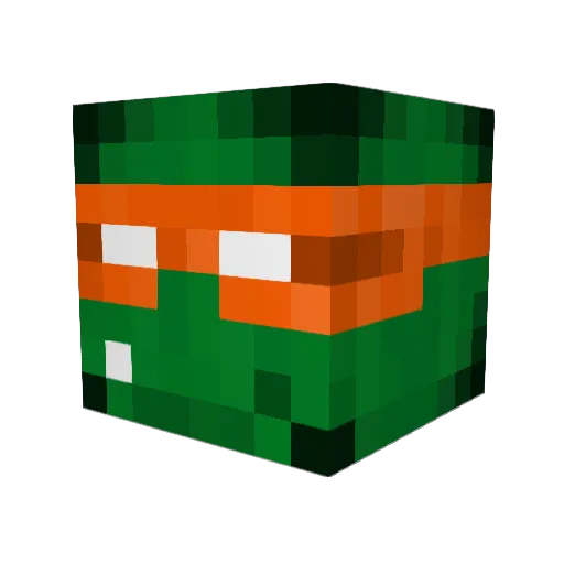 Majorange Minecraft avatar head, 3D render