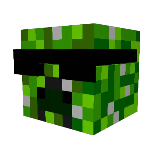 Majordead Minecraft avatar head, 3D render