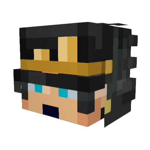 Majorizer Minecraft avatar head, 3D render