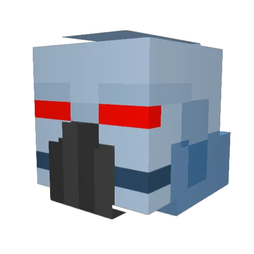 Majormuuz Minecraft avatar head, 3D render
