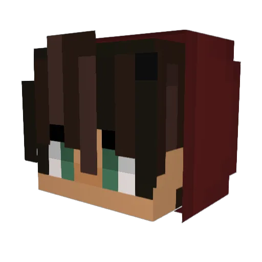Majorrr Minecraft avatar head, 3D render