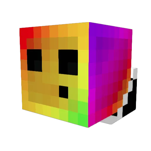 Majoworld Minecraft avatar head, 3D render