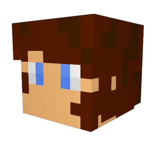 MajsenK Minecraft avatar head, 3D render