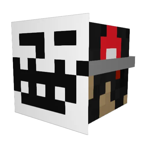 Majsner Minecraft avatar head, 3D render