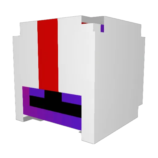 MajsonREC Minecraft avatar head, 3D render