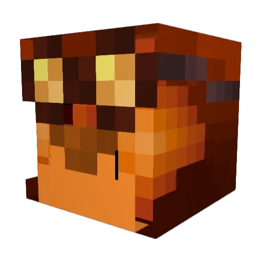 MajsterJopek Minecraft avatar head, 3D render