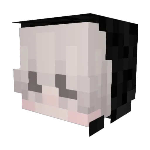 Majsterq Minecraft avatar head, 3D render