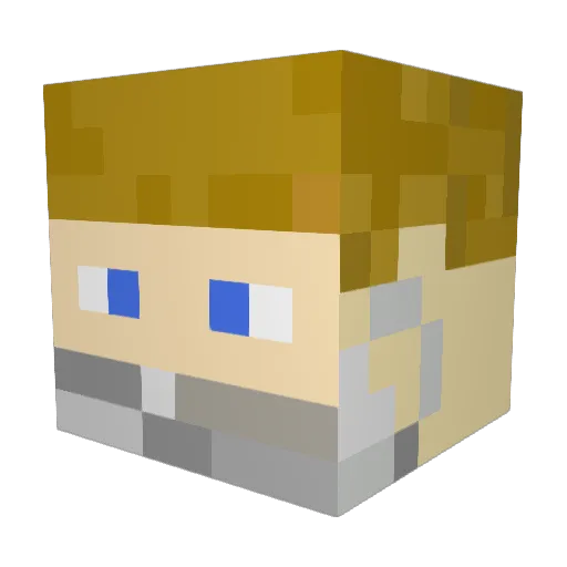 Majsterus Minecraft avatar head, 3D render