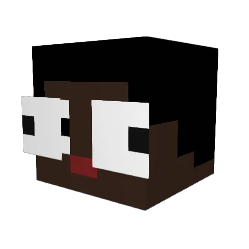 Majstor_Zena Minecraft avatar head, 3D render
