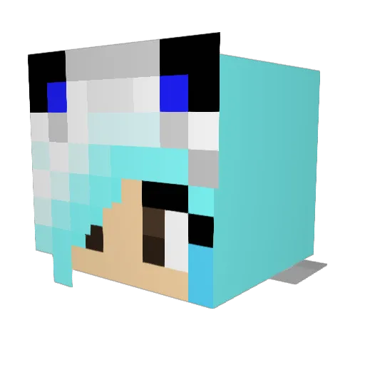 Majula_308 Minecraft avatar head, 3D render