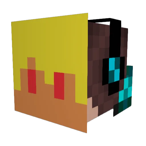 MajungaReed Minecraft avatar head, 3D render