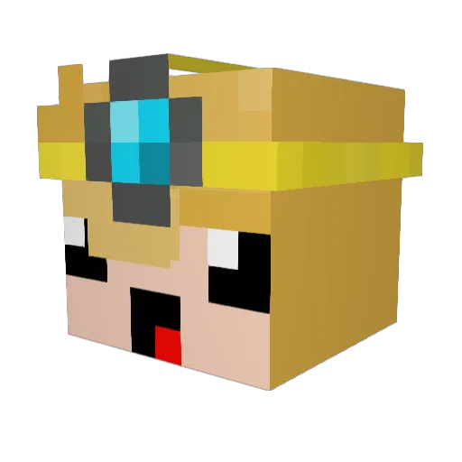 MajusPerfectus Minecraft avatar head, 3D render