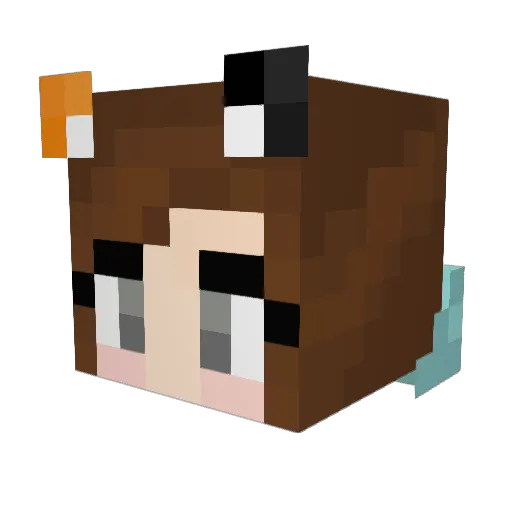 MajusiaW Minecraft avatar head, 3D render