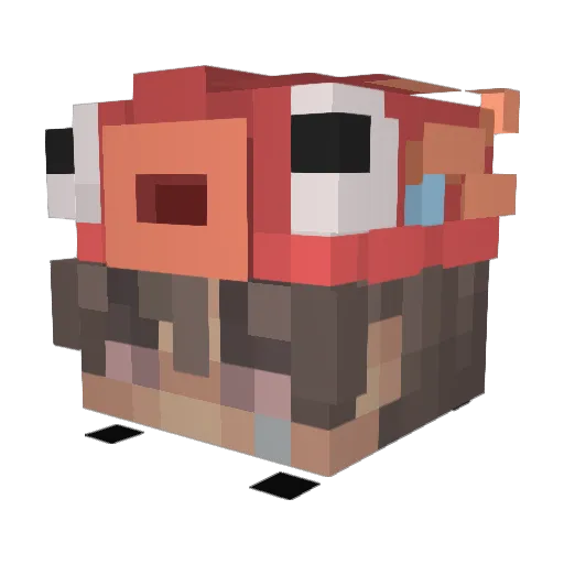 Majuuus Minecraft avatar head, 3D render