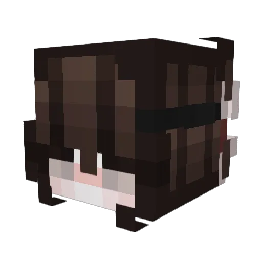 MakLilith Minecraft avatar head, 3D render