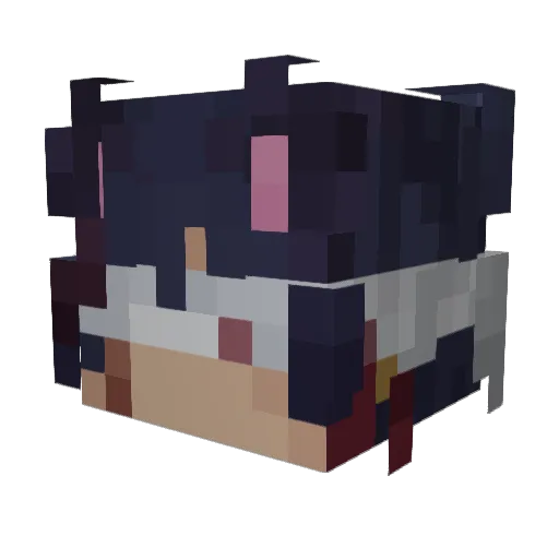 MakLmao Minecraft avatar head, 3D render