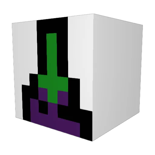 MakMorrison Minecraft avatar head, 3D render