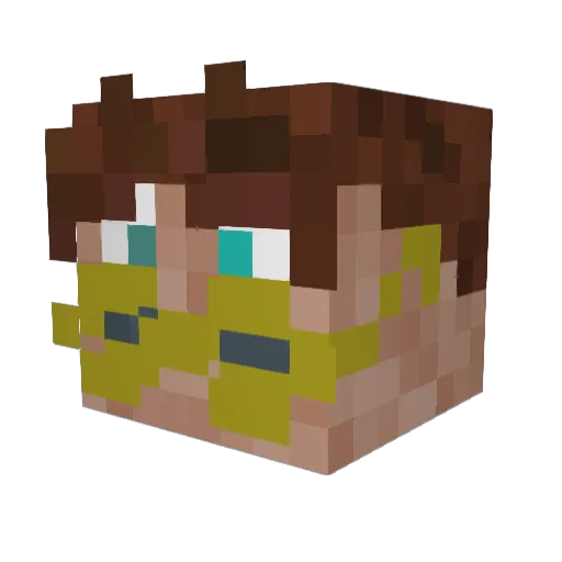 MakQ09 Minecraft avatar head, 3D render