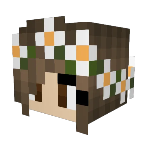 MakSmiley Minecraft avatar head, 3D render