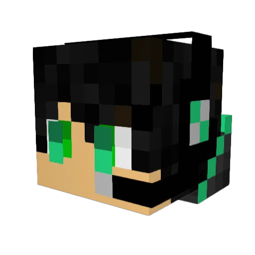 Mak_Playz Minecraft avatar head, 3D render