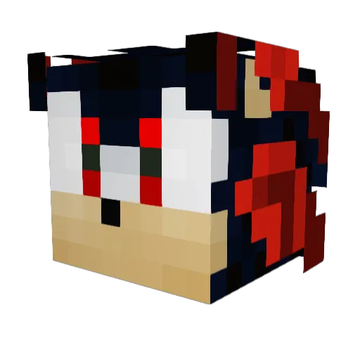 Mak_Yoker Minecraft avatar head, 3D render