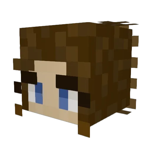 Mak_kaM Minecraft avatar head, 3D render