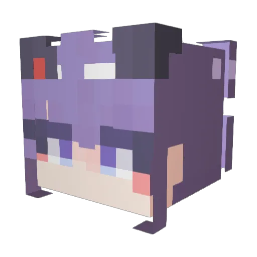 Maka0235 Minecraft avatar head, 3D render