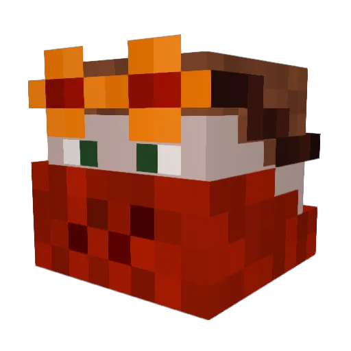Makabre_ Minecraft avatar head, 3D render