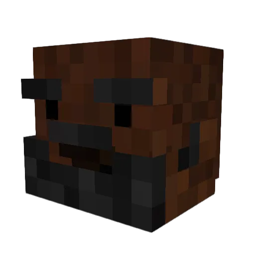 MakaiStern Minecraft avatar head, 3D render