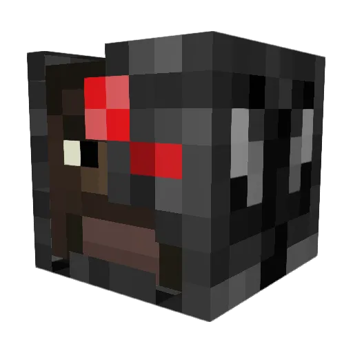 MakakaWARN Minecraft avatar head, 3D render