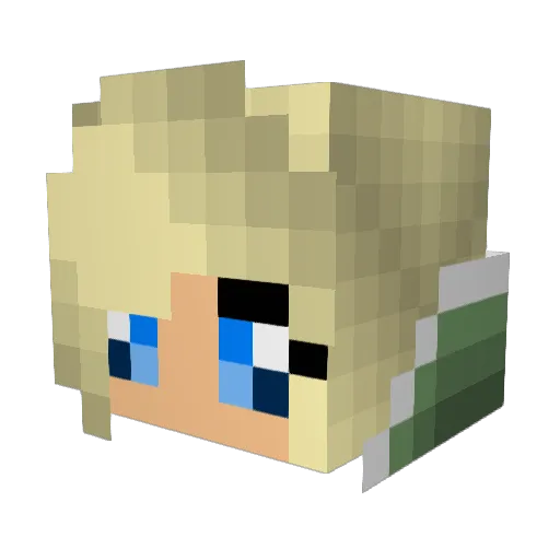 MakalaShadowsong Minecraft avatar head, 3D render