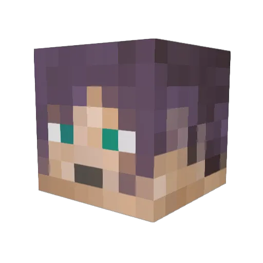 Makalos Minecraft avatar head, 3D render